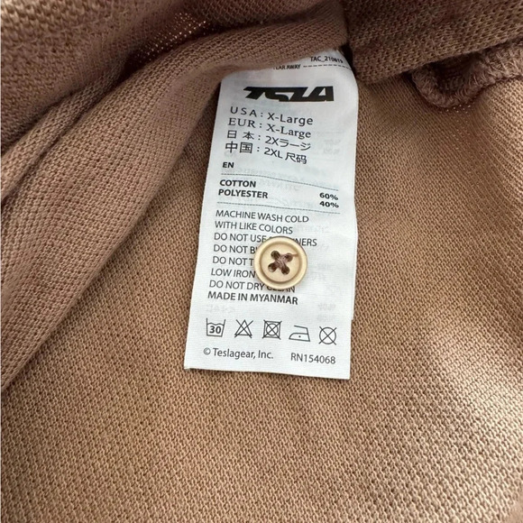 Teslagear polo t-shirt brown - Size XL - Picture 4 of 6